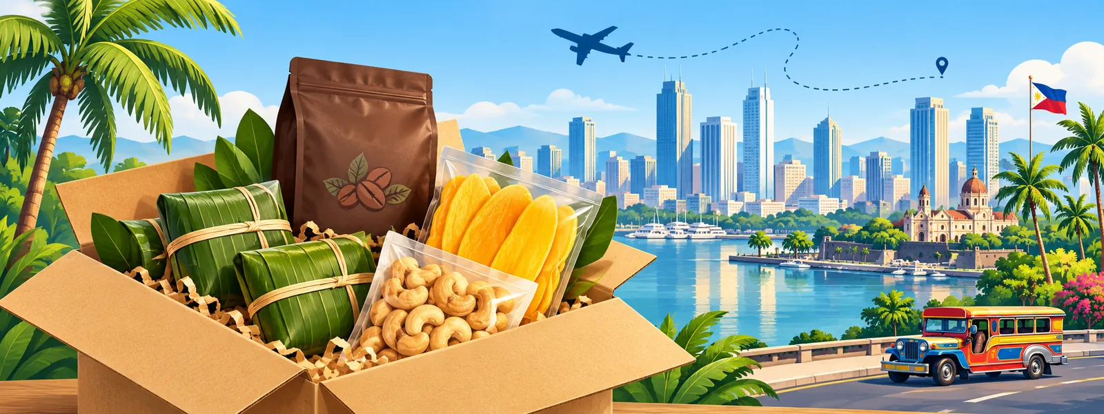 Gửi đồ khô, thực phẩm đi Philippines